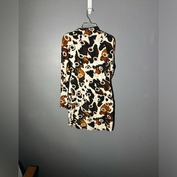 Vintage 90s Roberto Cavalli Patterned Mini Dress Womens Size Medium - Picture 2 of 5